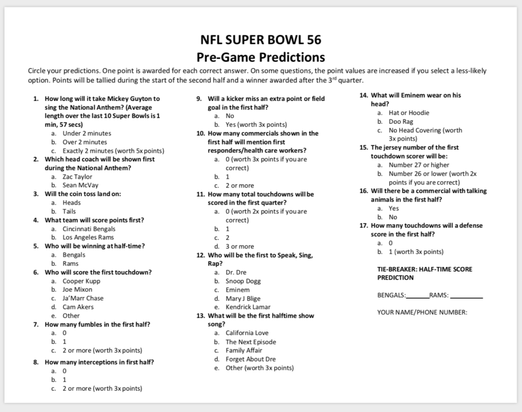 Super Bowl Trivia Questions